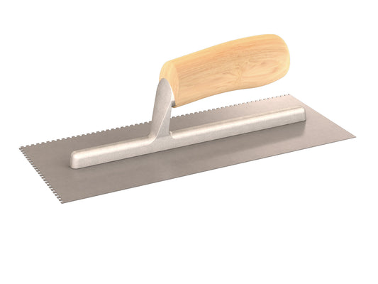 Notched Trowel - 3/32" - Square - Wood Handle