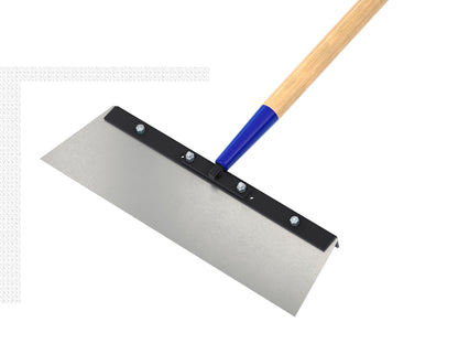 Floor Scraper - Steel Blade - 18-inch - 60-inch Wood Handle (Bon 15-362)