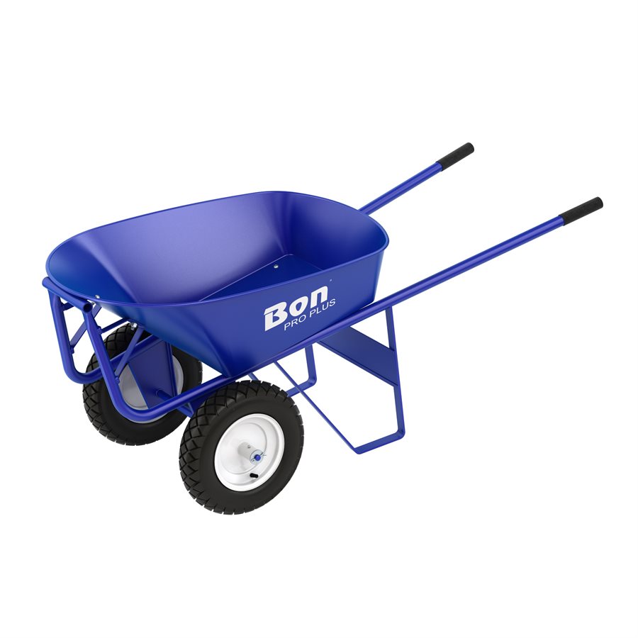 Roofer's Barrow - 6 Cubic Foot Steel Tray - Double Flat-Free Wheel