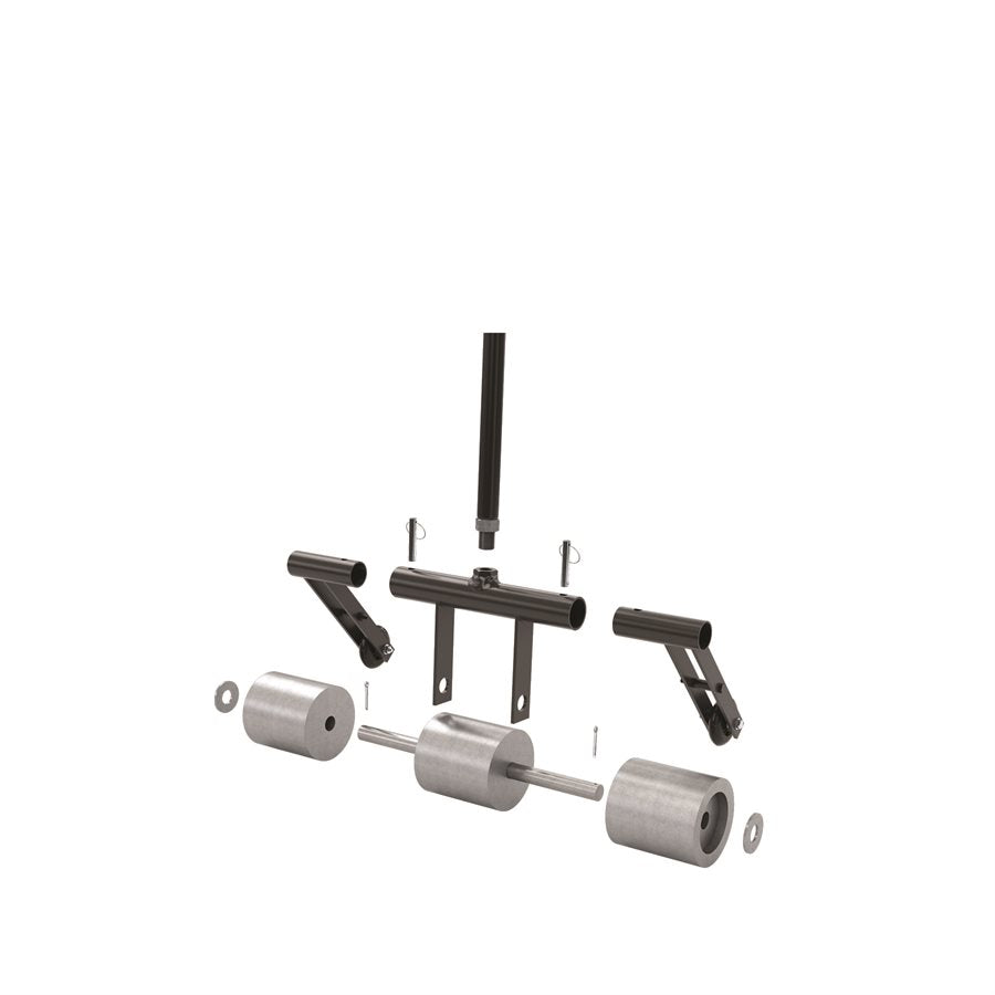 Linoleum Roller with T Handle - 75 Lb. with Transporter