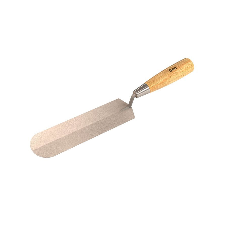 Bon Pro Plus Round End Coke Trowel with Wood Handle - 8" x 2"