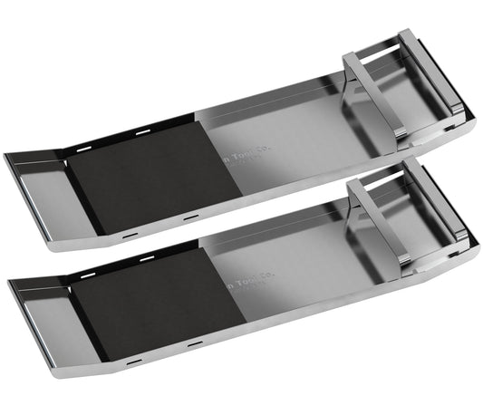 Knee Boards - Stainless Steel - Curved End - With Knee Pads