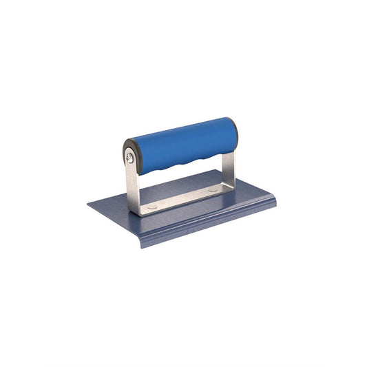 Canteadora de acero azul, 6" x 4", radio de 1/4", borde de 3/8", agarre cómodo