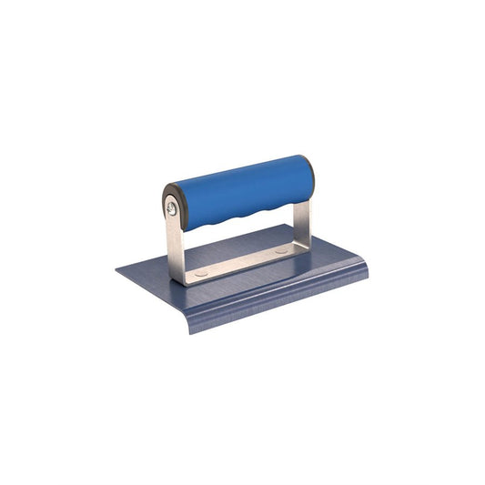 Canteadora de acero azul, 6" x 4", radio de 3/8", borde de 1/2", agarre cómodo