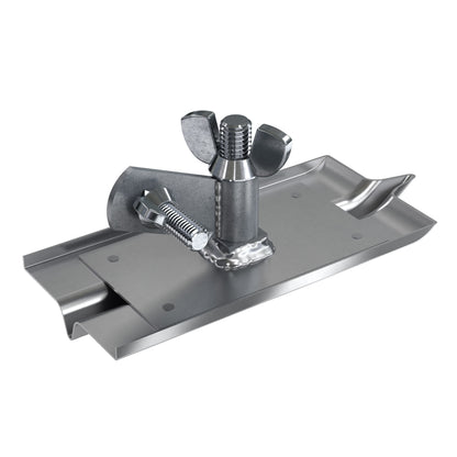 Walk Groover - Stainless Steel - All Angle - 6-inch x 3 1/2-inch W 1/2-inch D 1/4-inch R (Bon 22-817)