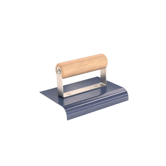 Canteadora - Acero azul - 6" x 4" - Radio de 5/8" - Borde de 7/8" - Mango de madera