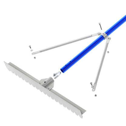 Bon® Asphalt Lute Rake - 30" - Blunt Tooth - 6' Aluminum Handle