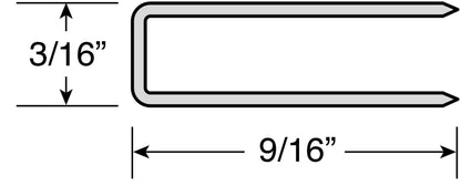 Staples - 9/16-inch - W/Divergent Points - 5000/Pkg (Bon 24-220)