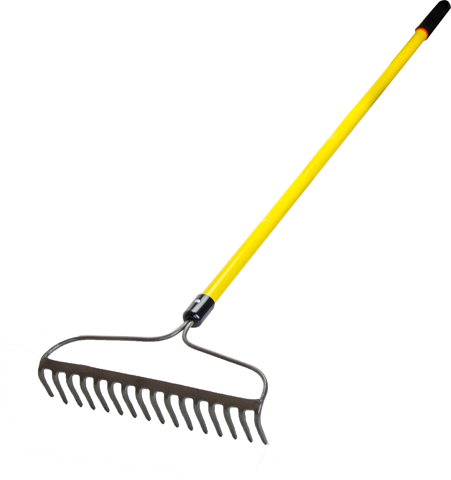 Bow Rake - 16-inch - With 60-inch Fiberglass Handle (Bon 28-133)