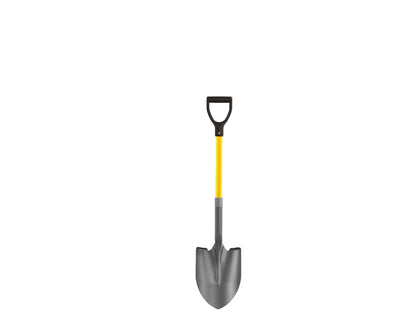 Shovel - Round Point - Closed Back - 27-inch D Fiberglass Handle (Bon 28-142)