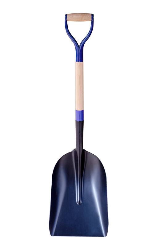 Scoop Shovel - Steel - 11-1/2-inch x 14 1/2-inch - 34-inch D Wood Handle (Bon 28-158)