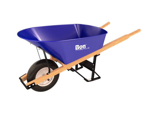 Barrow - Steel - 6 Cubic Feet Tray - Single Ribbed Tire - Wood Handle (Bon 28-702)