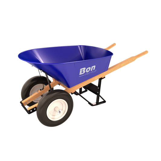 Barrow - Steel - 6 Cubic Feet Tray - Double Ribbed Tire - Wood Handle (Bon 28-703)