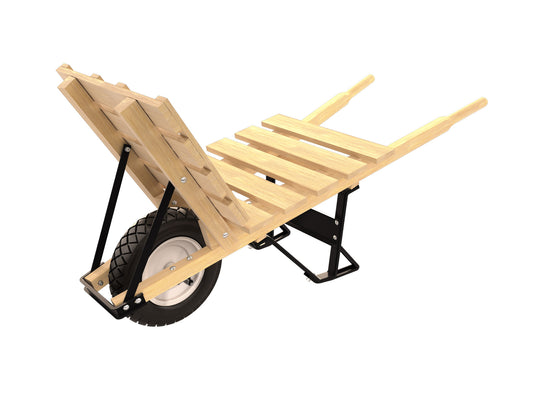 Brick & Tile Barrow - Single Flatfree Tire - Wood Handle (Bon 28-710)