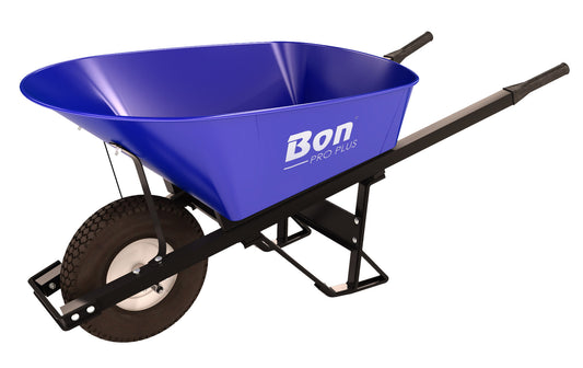 Barrow - Steel - 6 Cubic Feet Tray - Single Knobby Tire - Steel Handle (Bon 28-900)