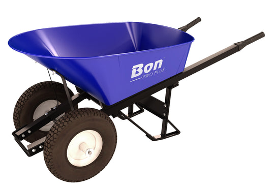 Barrow - Steel - 6 Cubic Feet Tray - Double Knobby Tire - Steel Handle (Bon 28-901)