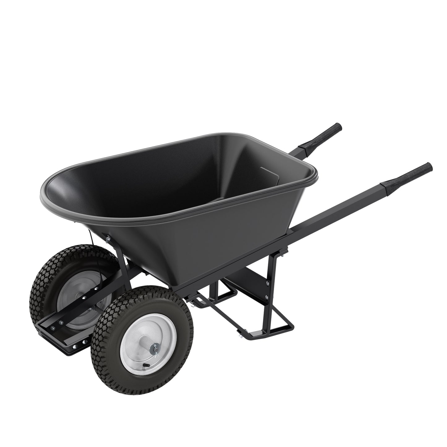 Barrow - Poly - 5 3/4 Cubic Feet Tray - Double Knobby Tire - Steel Handle (Bon 28-907)