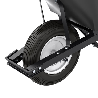 Barrow - Poly - 5 3/4 Cubic Feet Tray - Single Ribbed Tire- Steel Handle (Bon 28-908)