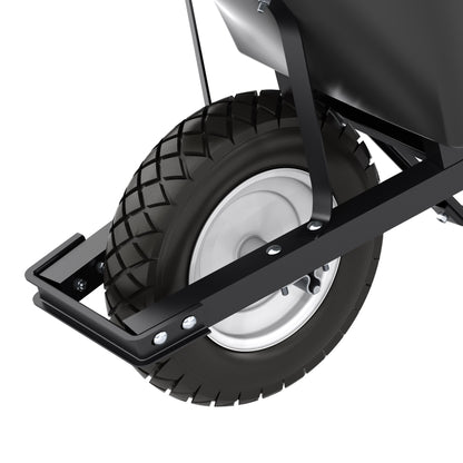 Barrow - Poly - 5 3/4 Cubic Feet Tray - Single Flatfree Tire- Steel Handle (Bon 28-910)