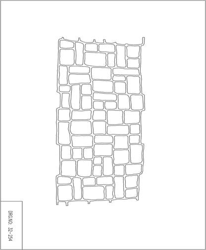 Paper Stencil - Old English Cobble - 33-inch x 365 Foot (Bon 32-254)