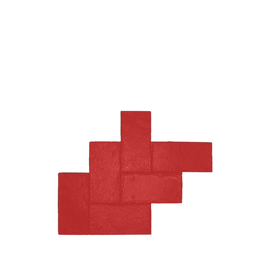 Texture Stamp - Herringbone Slate - 8" x 16" - Red