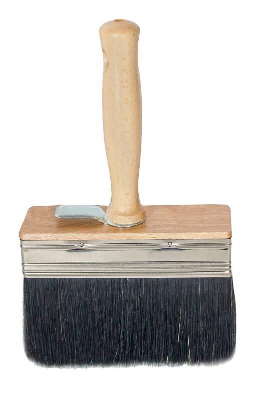 White Wash Brush - Black Bristle - 6-inch X 2-inch (Bon 34-179)