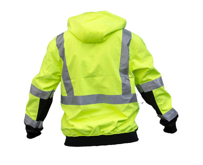 Hi Vis Zipped Hooded Jacket