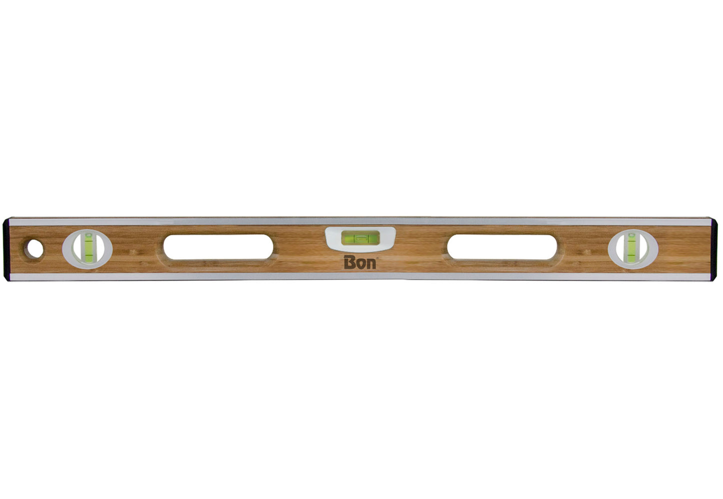 Bamboo Wood Level - 24-inch - Aluminum Bound (Bon 34-216)