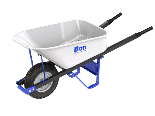 Barrow - Steel Tray - 6 Cubic Feet - Single Knobby Tire - Steel Handle (Bon 34-231)