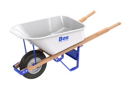Barrow - Steel - 6 Cubic Foot Tray - Single Knobby Tire - Wood Handle