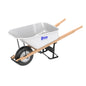 Barrow - Seamless Steel - 6 Cu. Ft. Tray - Single Knobby Tire - Wood Handle (Bon 34-260)