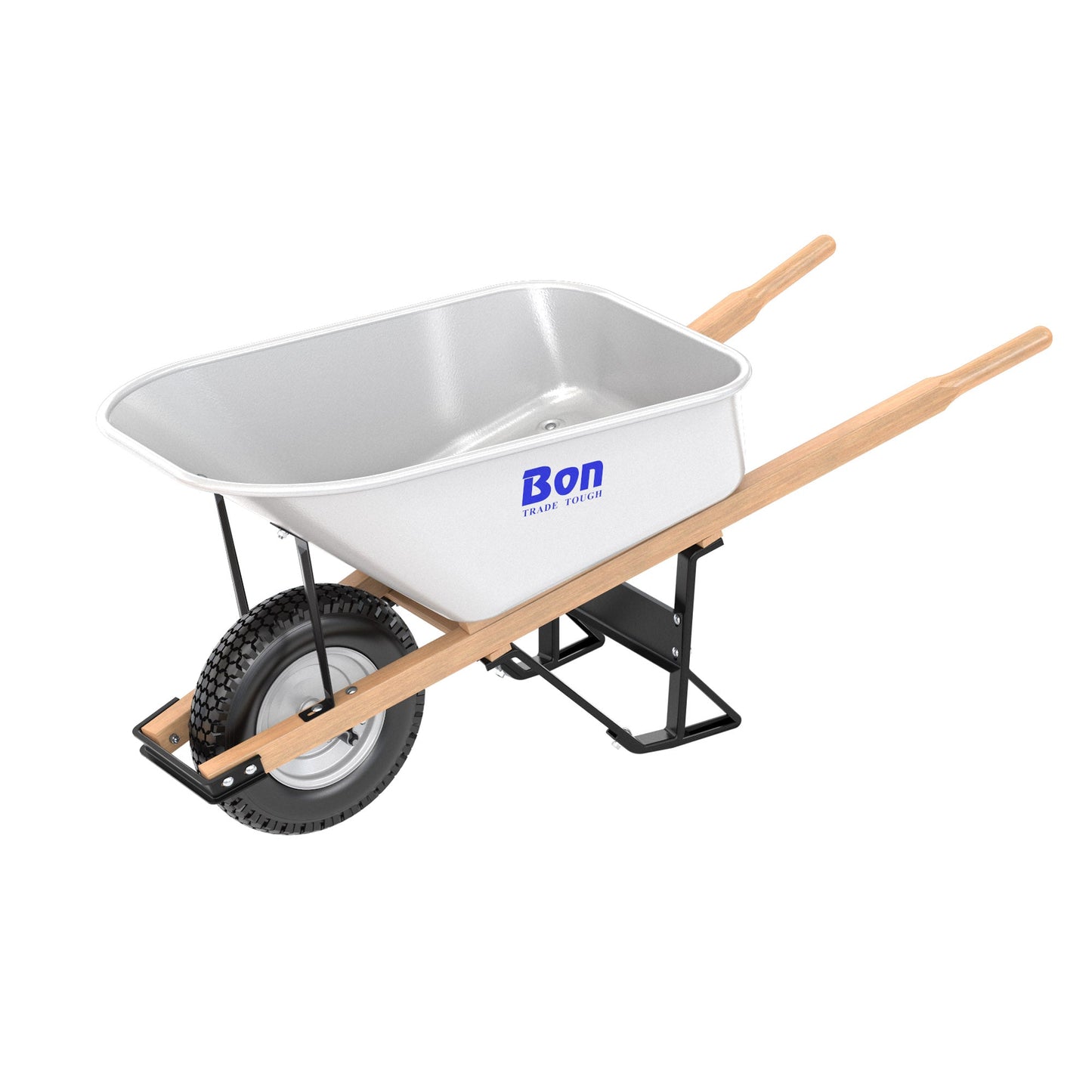 Barrow - Steel - 6 Cubic Foot Tray - Single Knobby Tire - Wood Handle