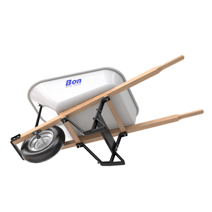 Barrow - Seamless Steel - 6 Cu. Ft. Tray - Single Ribbed Tire - Wood Handle (Bon 34-261)