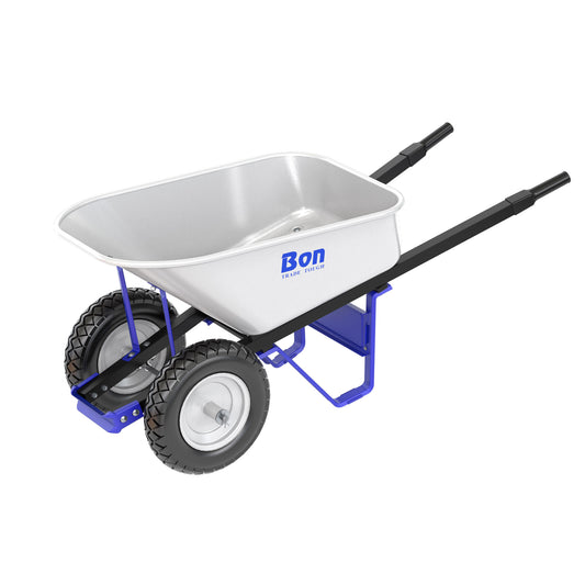 Barrow - Steel Tray - 6 Cu. Ft. - Double Flat Free Tire - Steel Handle (Bon 34-350)