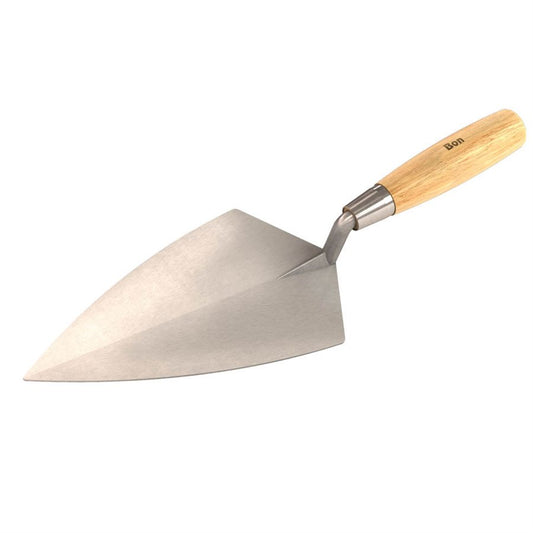 Econo Philadelphia Brick Trowel with Wood Handle - 10"