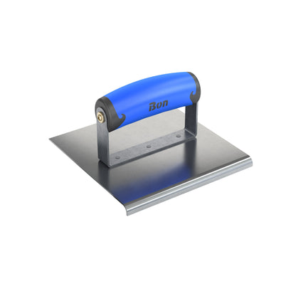 Edger - Aço inoxidável - 6 polegadas x 6 polegadas - Raio de 1/4 de polegada - Lábio de 3/8 de polegada - Punho confortável (Bon 62-418)