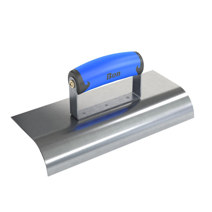 Edger - Aço inoxidável - 6 polegadas x 6 polegadas - Raio de 1/4 de polegada - Lábio de 3/8 de polegada - Punho confortável (Bon 62-418)