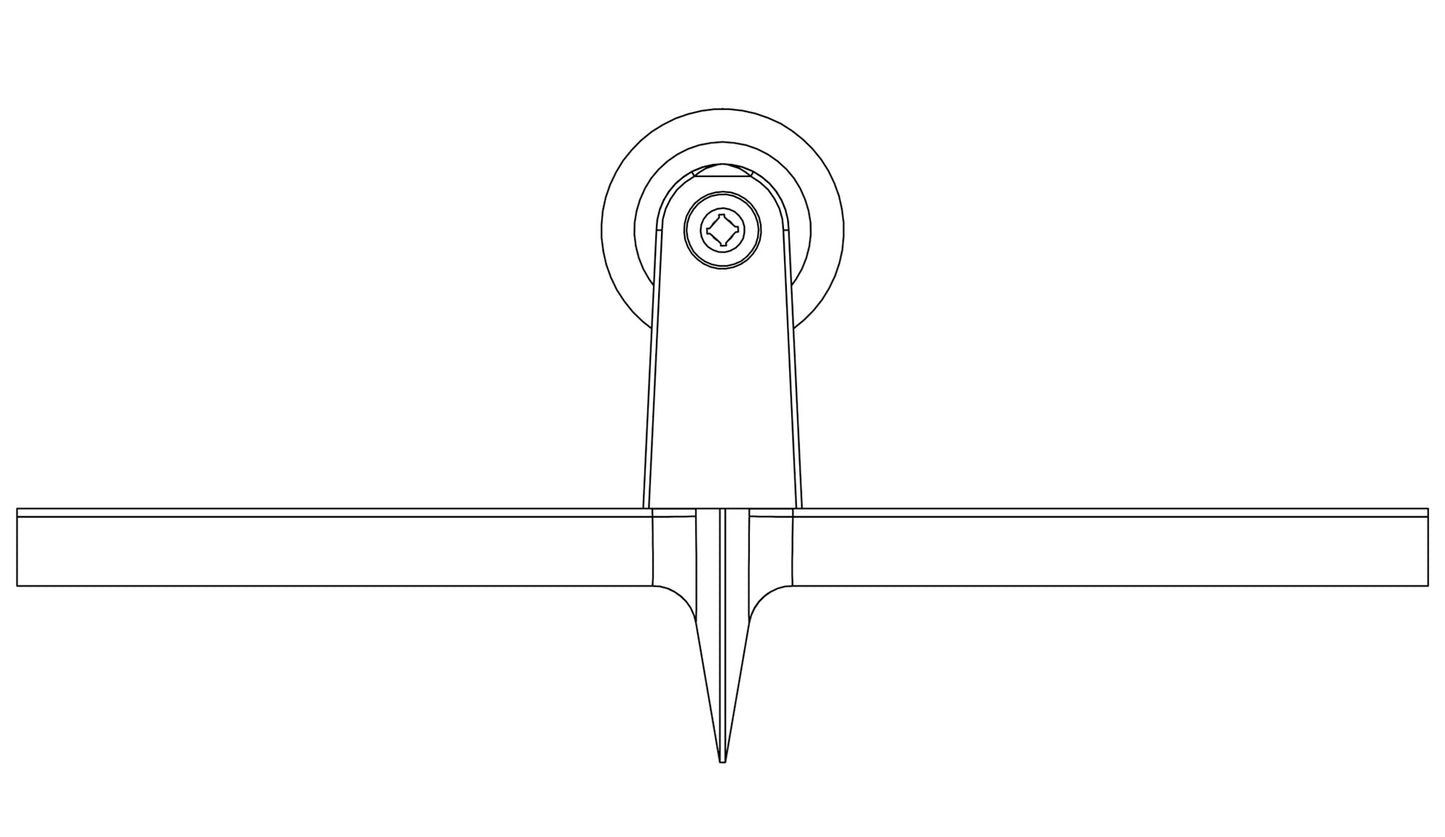Groover - Bronze - 8 pol. x 8 pol. - Broca: 1 pol. x 3/8 pol. - Punho confortável (Bon 62-791)