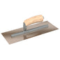 Finish Trowel - Square - Golden Stainless - 13-inch x 5-inch - Wood (Bon 66-125)