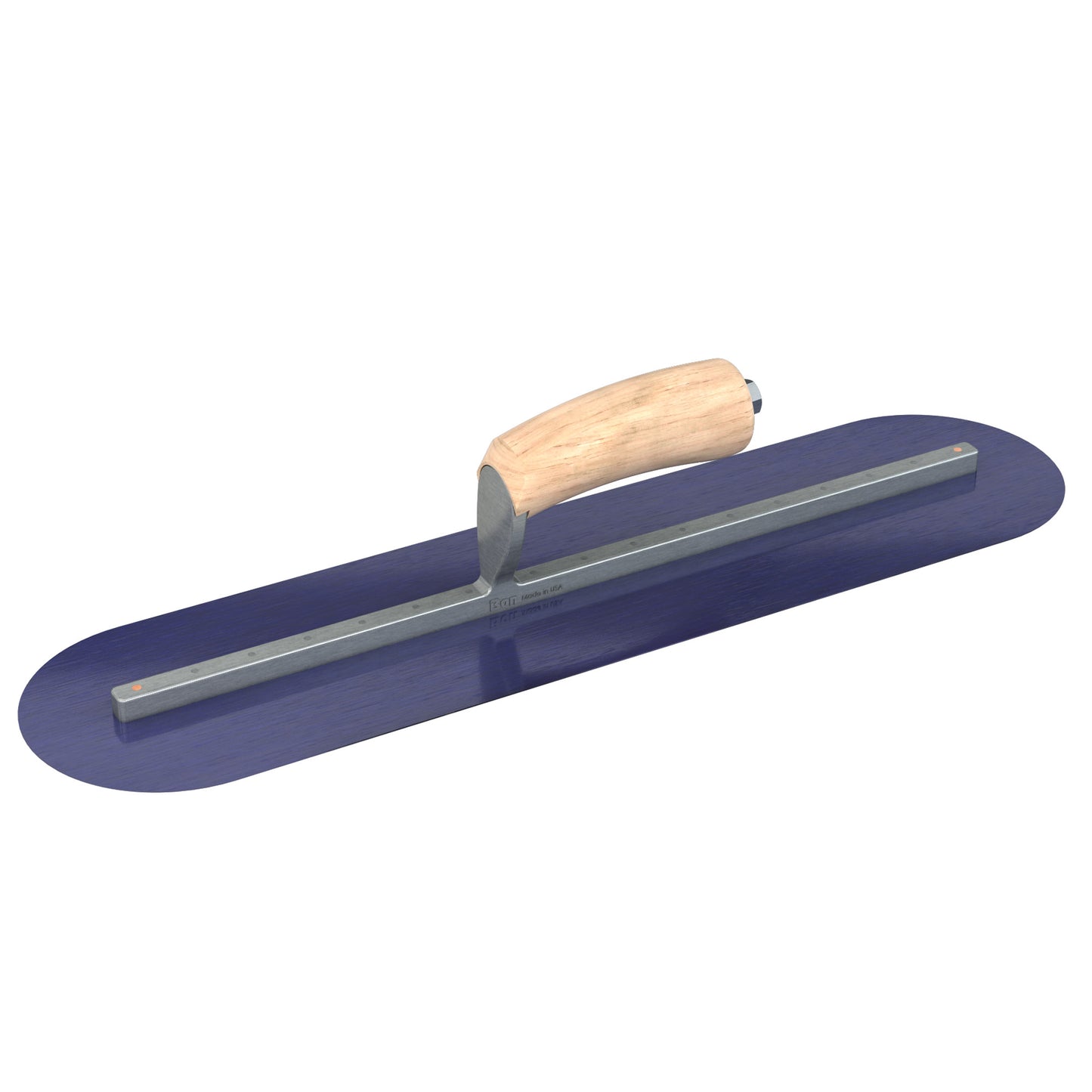 Finish Trowel - Round - Blue Steel - 20-inch x 5-inch - Wood (Bon 66-156)