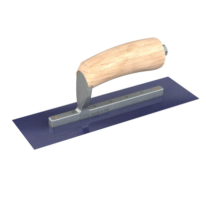 Finish Trowel - Square - Blue Steel - 10-inch x 3-inch - Wood (Bon 66-172)