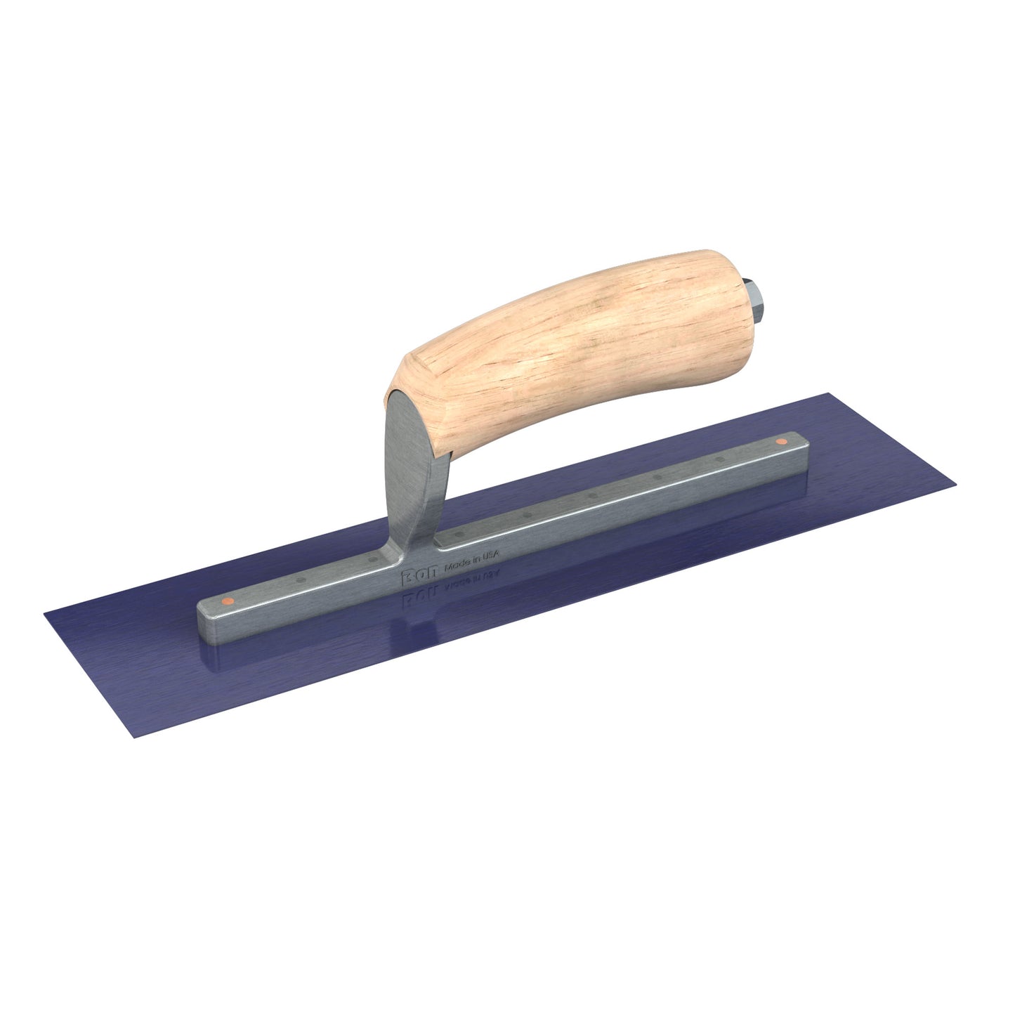 Finish Trowel - Square - Blue Steel - 12-inch x 3-inch - Wood (Bon 66-175)