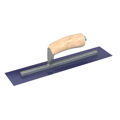 Finish Trowel - Square - Blue Steel - 14-inch x 3-inch - Wood (Bon 66-177)