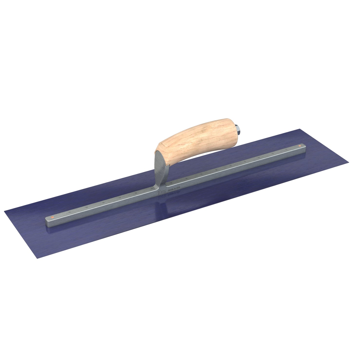 Bon Steel City Blue Steel Finish Trowel with Camel Back Wood Handle - Square End