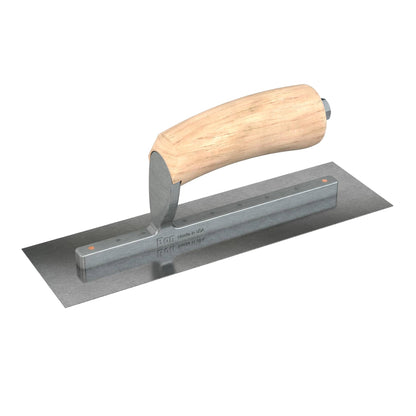 Finish Trowel - Square - Carbon Steel - 10 in. x 3 in. - Wood (Bon 66-215)