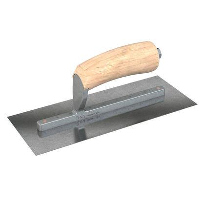 Finish Trowel - Square - Carbon Steel - 10 in. x 4 in. - Wood (Bon 66-216)