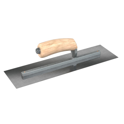 Finish Trowel - Square - Carbon Steel - 14 in. x 4 in. - Wood (Bon 66-229)