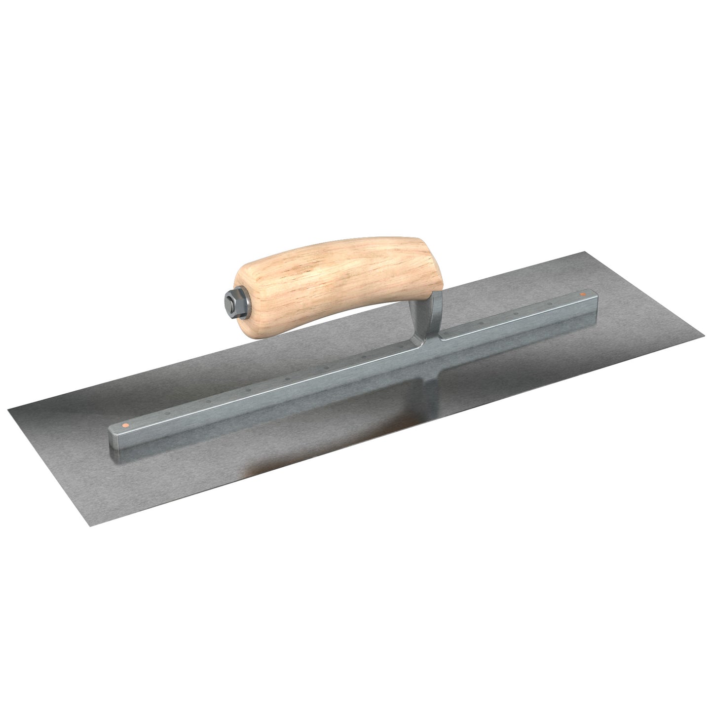 Bon Steel City Carbon Steel Finishing Trowel with Camel Back Wood Handle - Square End