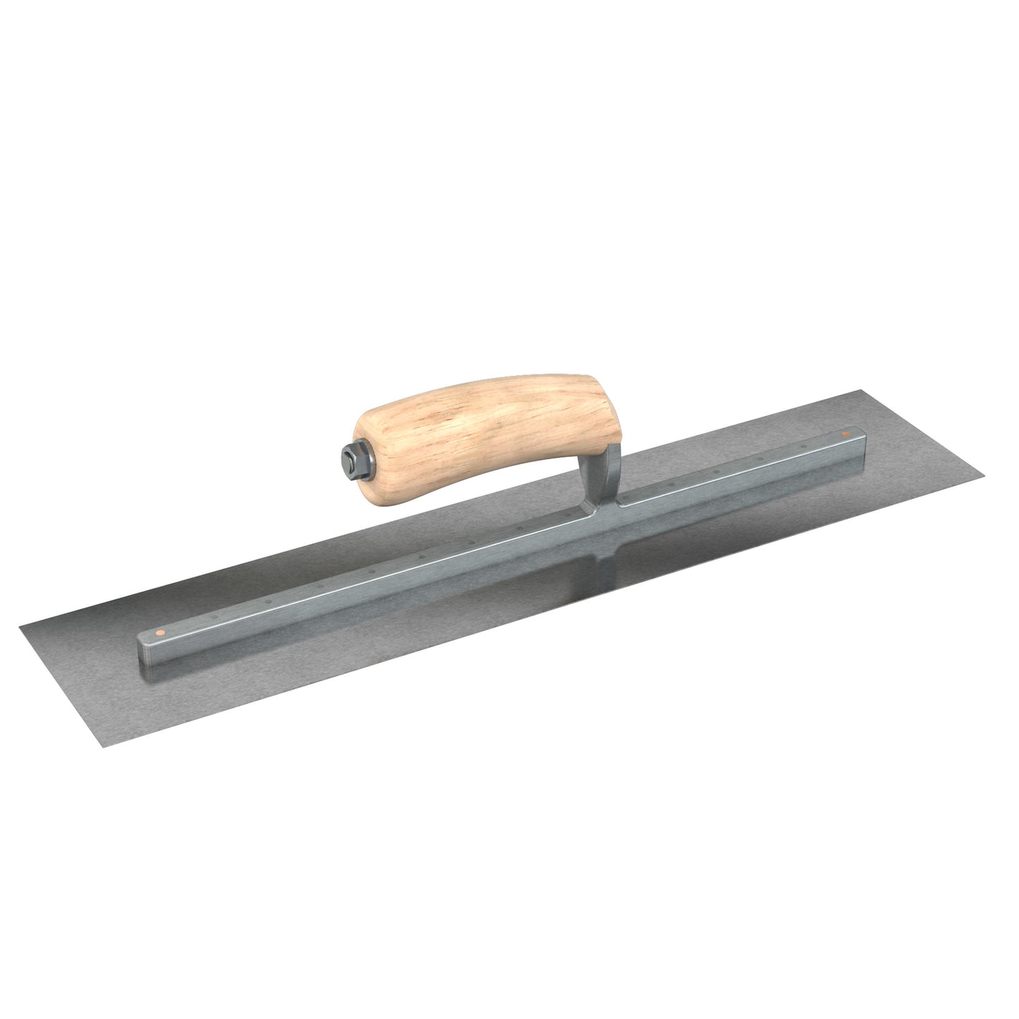 Bon Steel City Carbon Steel Finishing Trowel with Camel Back Wood Handle - Square End