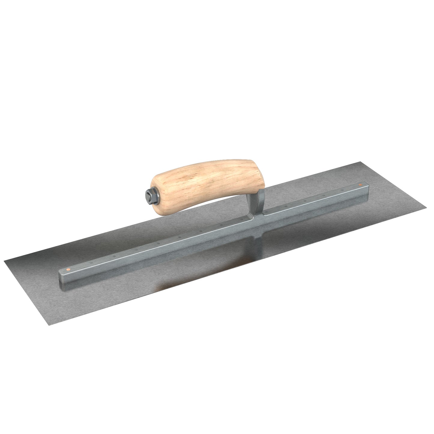 Bon Steel City Carbon Steel Finishing Trowel with Camel Back Wood Handle - Square End